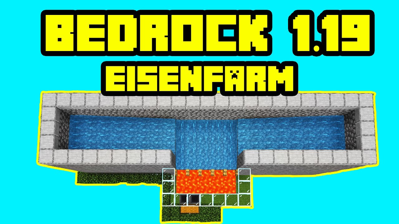 Minecraft Bedrock Eisenfarm 1.19 | Tradinghall und Eisenfarm in einem =)