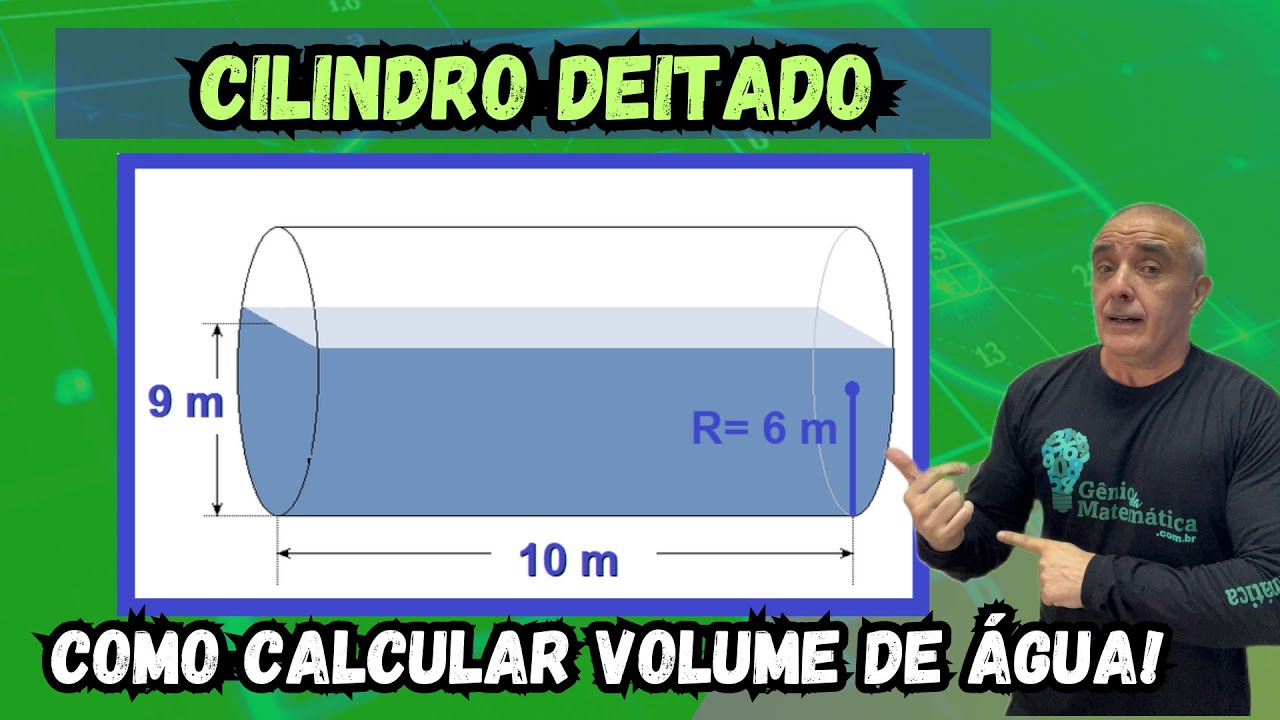Como Calcular Volume de Água no Cilindro Deitado