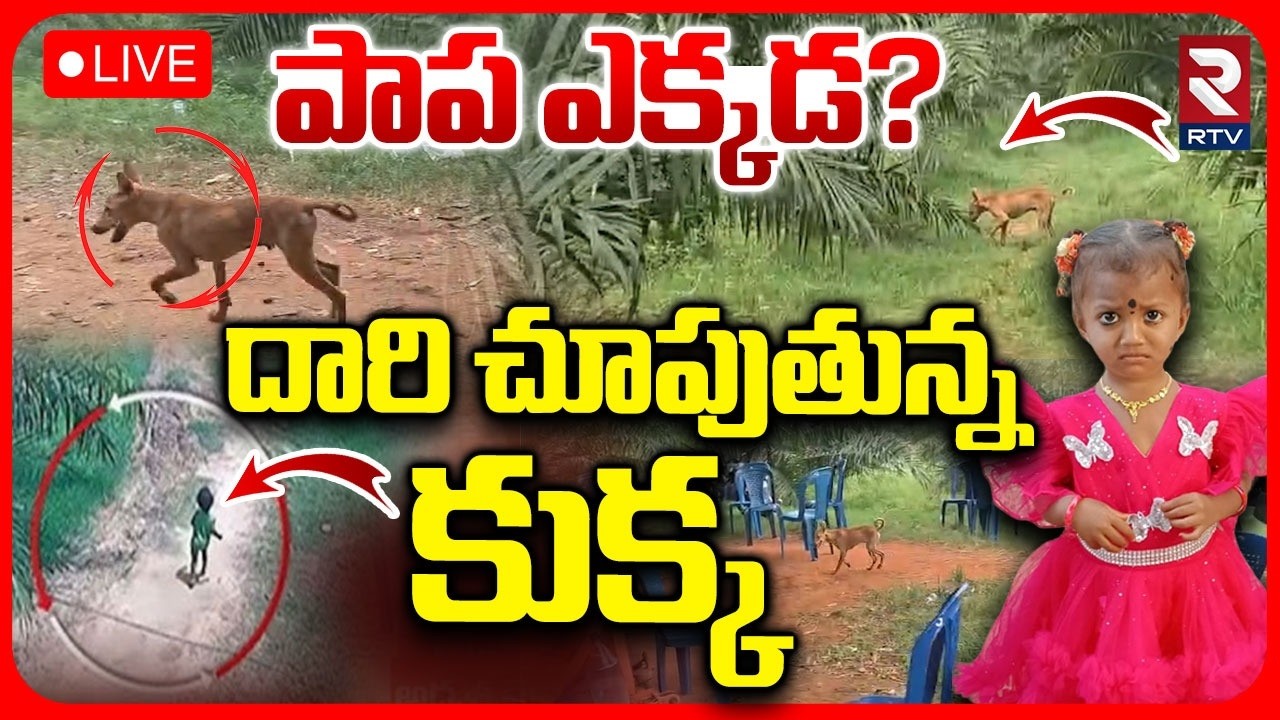 Tuni Missing Girl🔴LIVE Updates : దారి చూపుతున్న కుక్క | Dog Help To Find 3 Years Girl | RTV