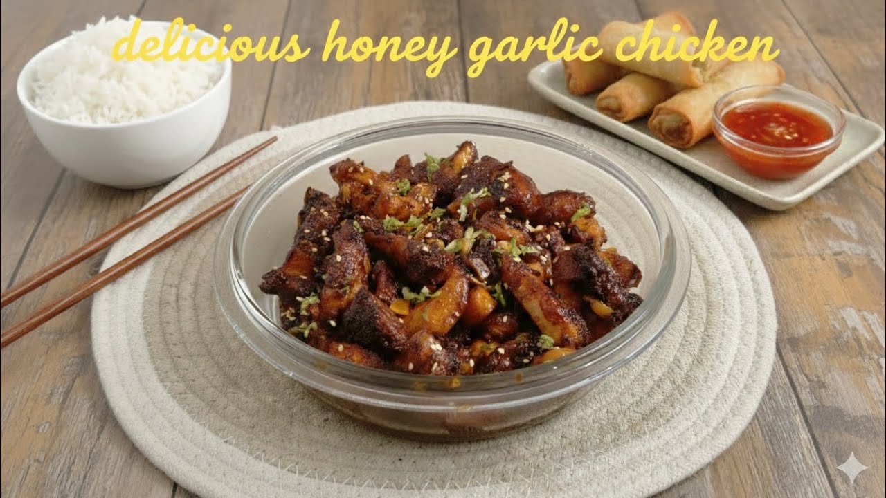 Easy to make and delicious honey garlic chicken #recipe #cooking 