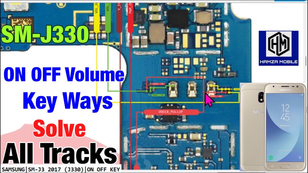 Samsung J3 2017/SM-J330 ON OFF Volume Key Not Working problem Solution.SM-j3 2017 power strip Ways📲✅
