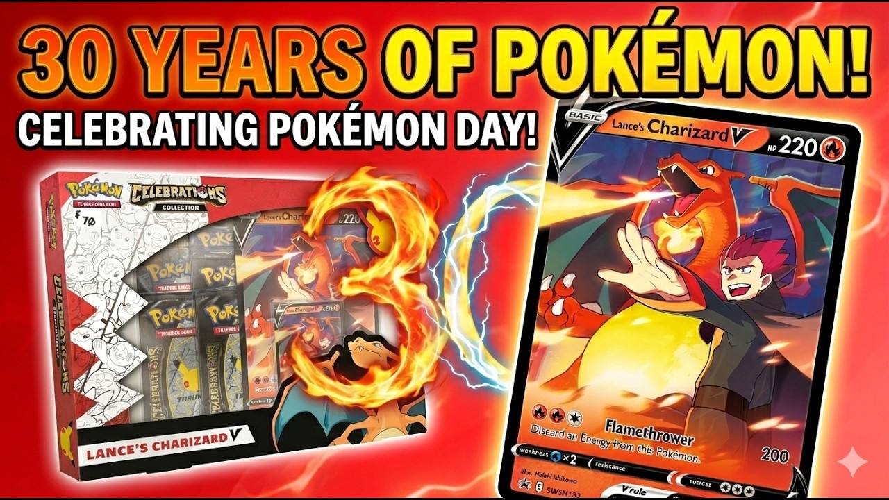 Lance's Charizard V Box: Celebrating 30 Years of Pokemon!