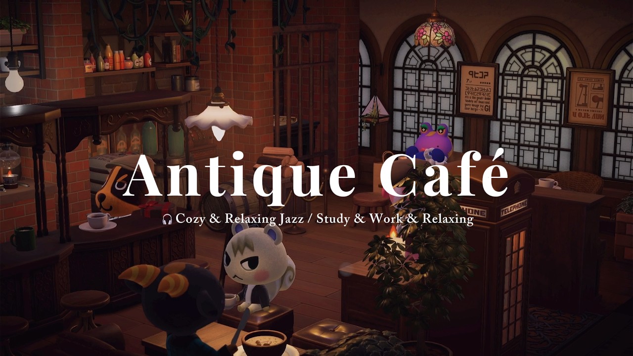 ビターチョコバレンタイン🤎｜大人なアンティーク喫茶店で流れる優しいジャズ🎶２時間｜暖炉の焚火の音＋カフェ（話し声）アンビエントASMR🎧Jazz Music Playlist