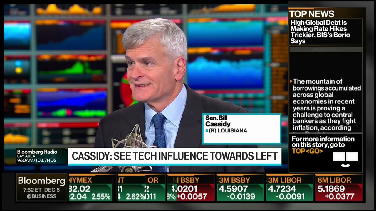 Cassidy Joins Bloomberg and Talks Gun Control, Future of the Republican Party, and Big Tech
