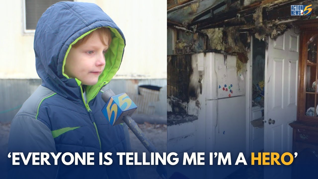 7-year-old saves mom, dog from house fire