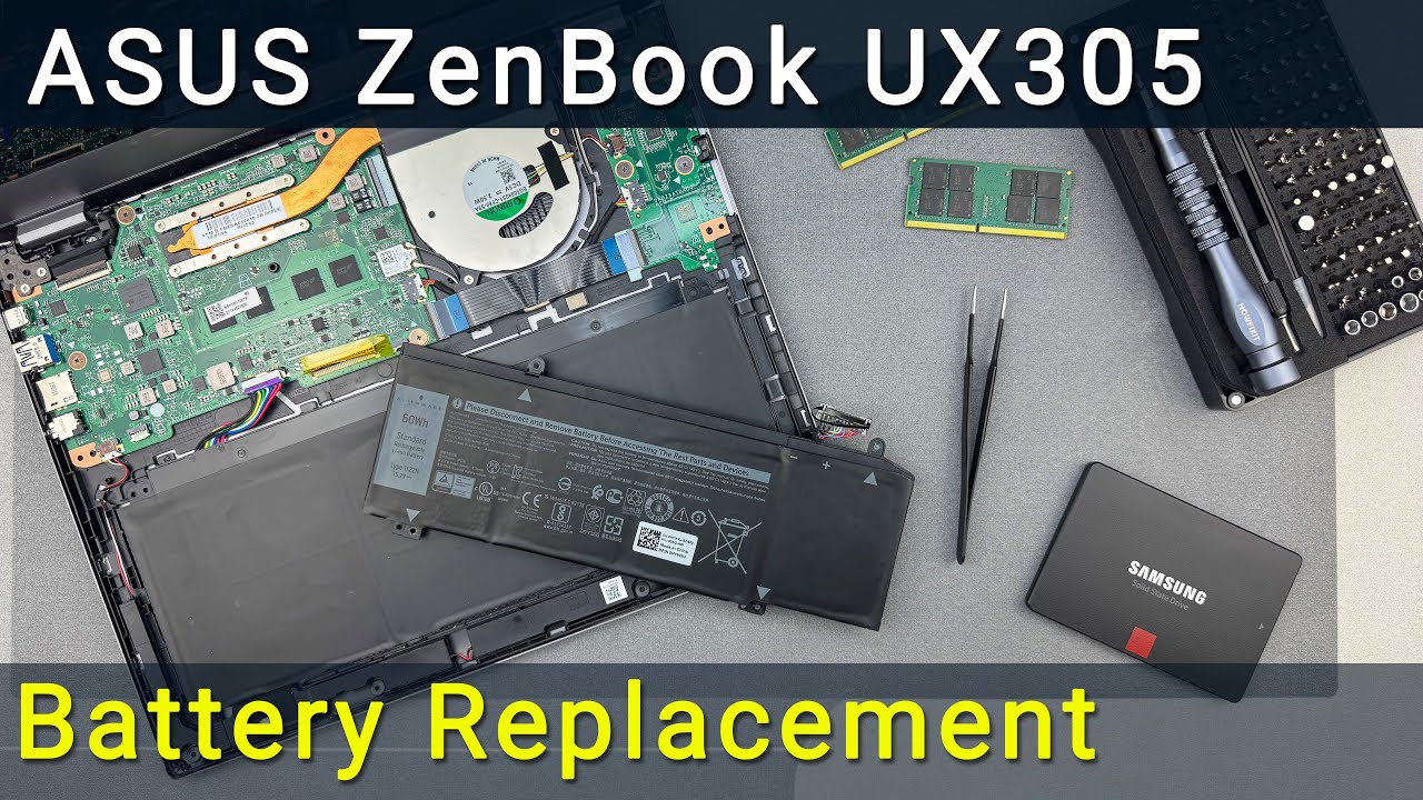 Замена батареи в ноутбуке Asus ZenBook UX305