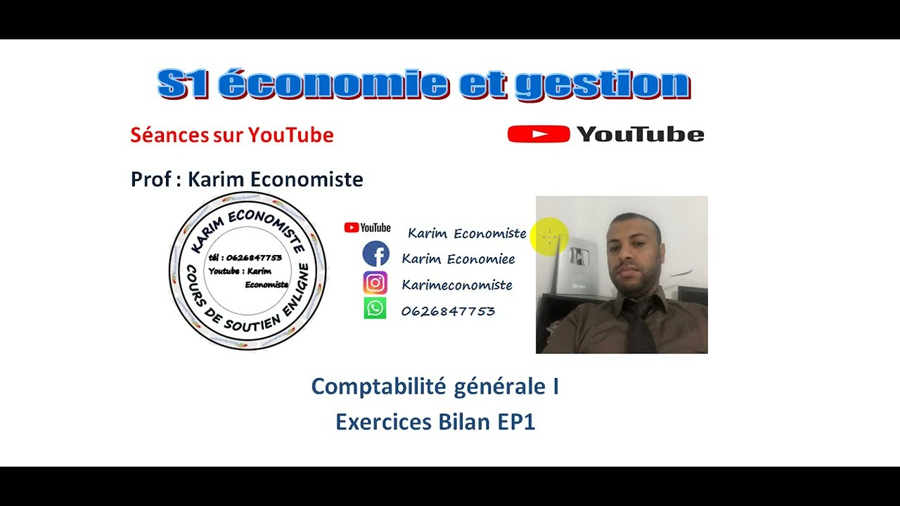 Comptabilité générale S1 Exercices Bilan EP1