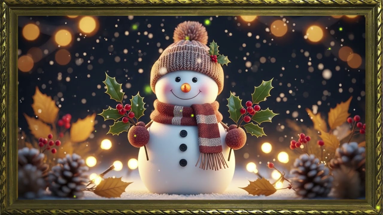 Christmas Tabletop Display | TV Art with Christmas Frames 4K#christmas #frame #tv