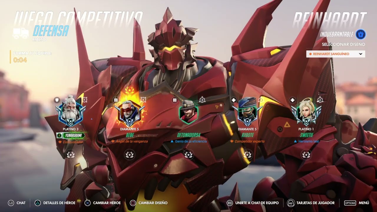 Jugando Overwatch de tanque ctm