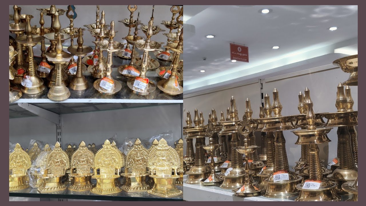 Padi saravana stores Brass poojai  collection| Rs.22 முதல் பித்தளை,  பூஜை பொருட்கள் கிடைக்கும்.