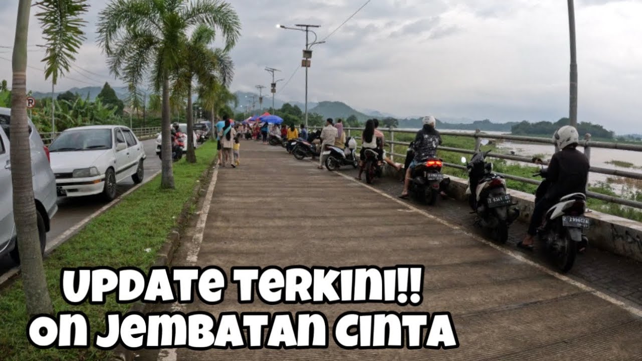 KONDISI TERKINI BENDUNGAN JATIGEDE DI JEMBATAN CINTA MUARA SUNGAI CIMANUK