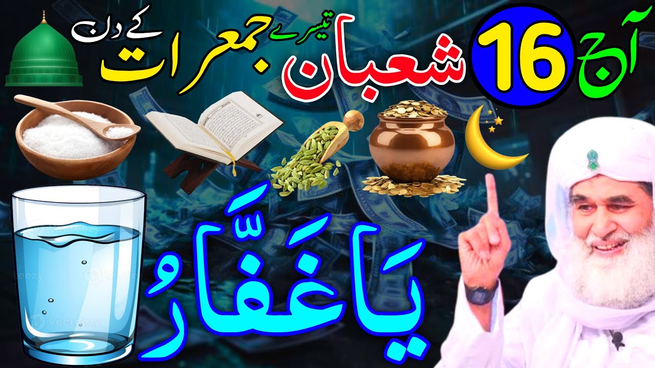Aaj 16th Shaban Tesre Jumeraat ke Din 1 Glass Pani Par Ya Ghaffaru Ka Wazifa | Rohani Wazaif Channel
