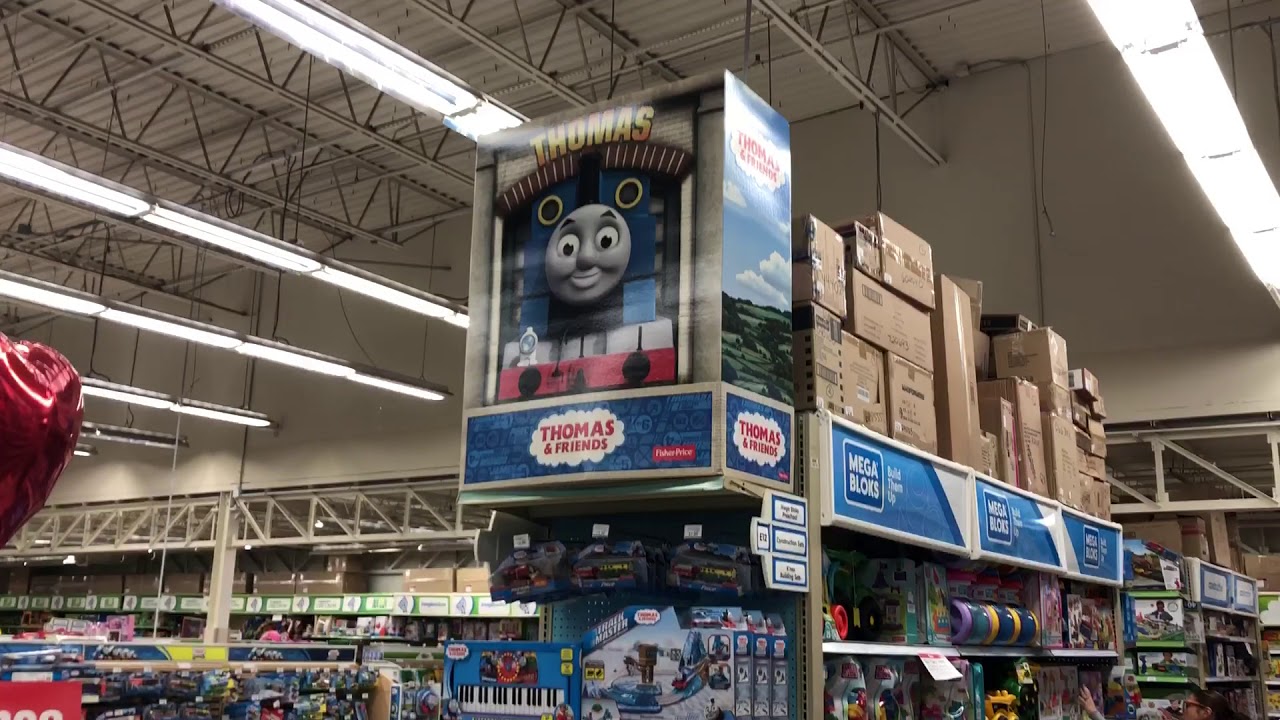 Showing Thomas the train aisle - Toys R Us - Nanuet, NY