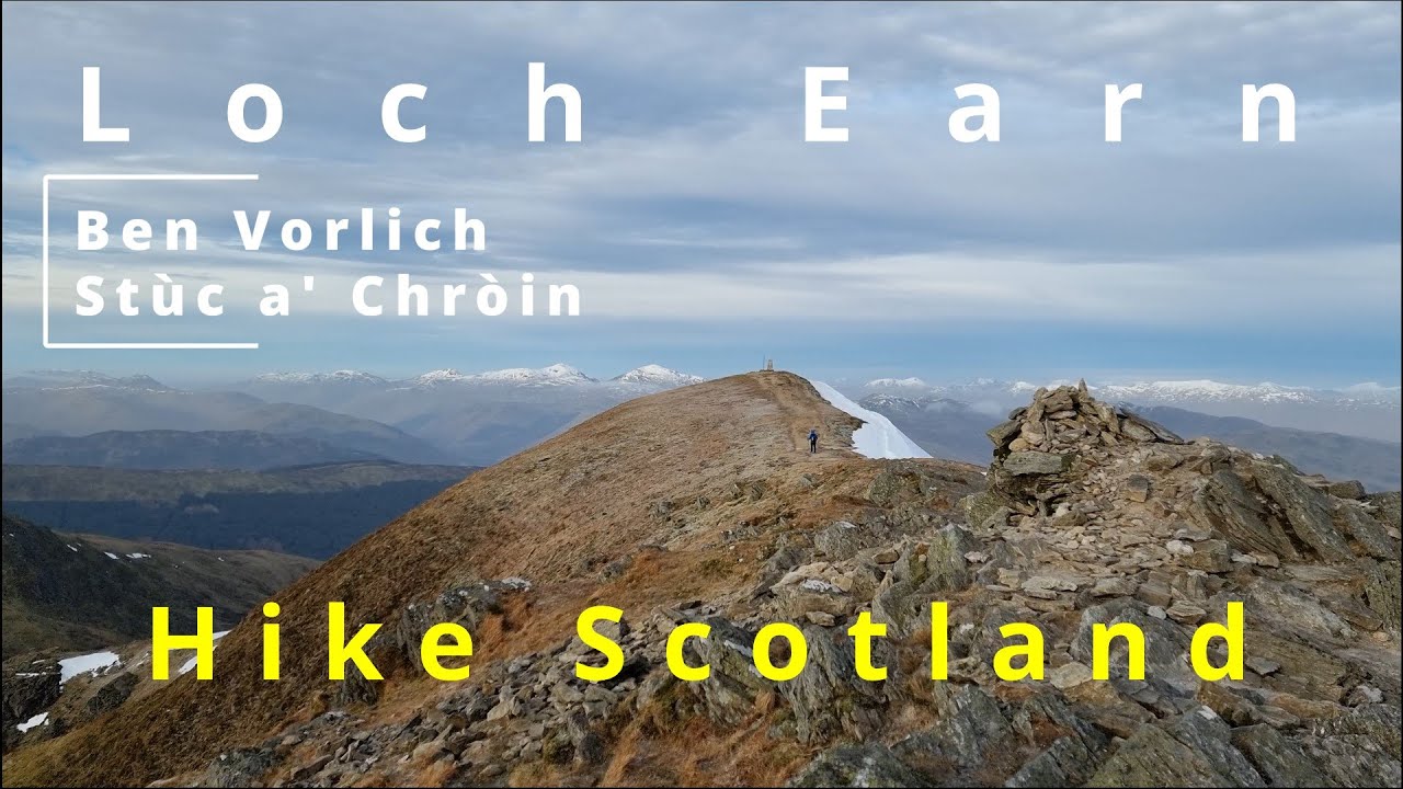 011 Spectacular views from Ben Vorlich and Stuc a' Chroin (Loch Earn) Scottish Highlands winter day.