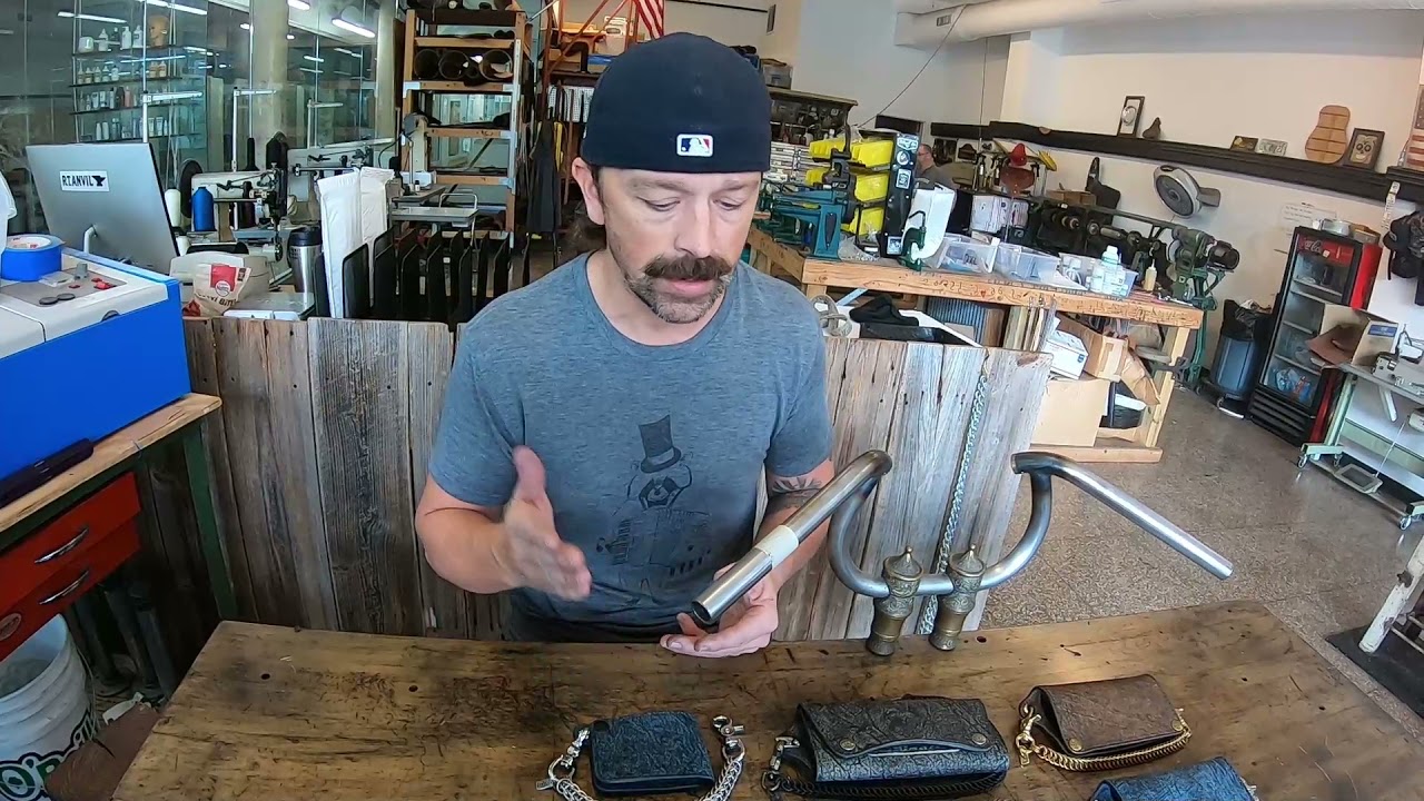 Handmade Cape Buffalo Leather Wallets from Anvil Customs.