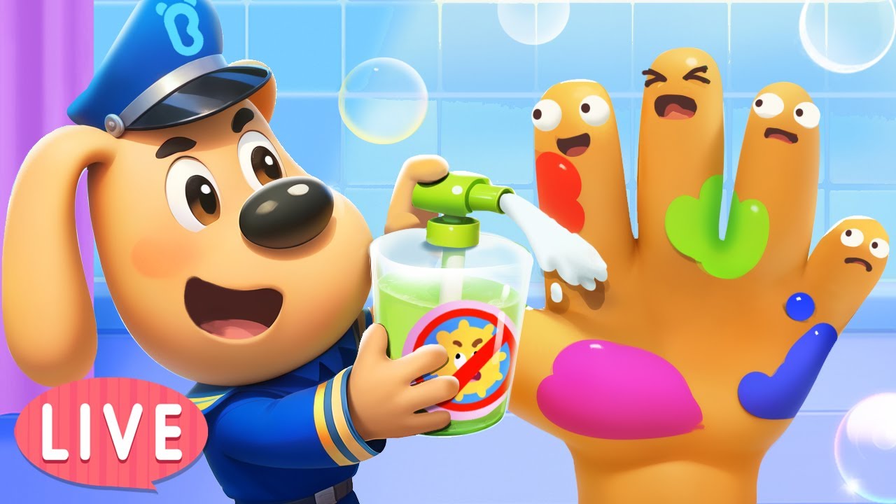 🔴LIVE | Wash Hands Before Eating | Healthy Habits | Kids Cartoon | Sheriff Labrador
