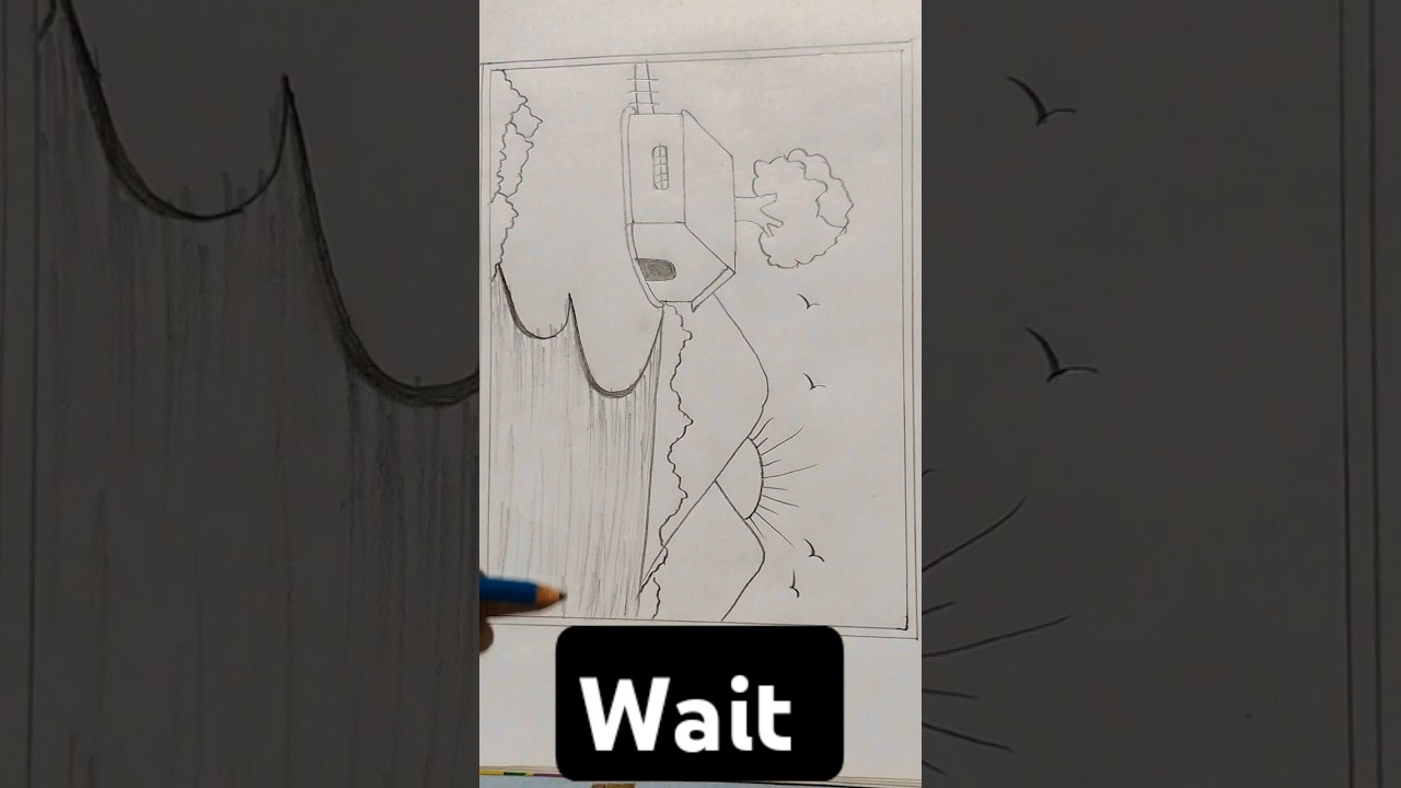 prakritik drushy art Sketch| Class 10th most imp Art paper | up board Sketch Drawing | painting art