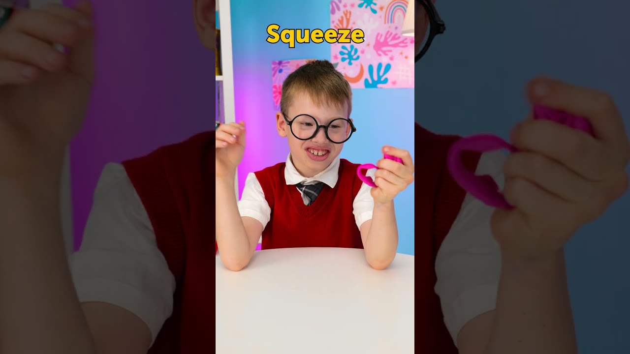 🎨 SQUISH, ROLL, CUT! VERBS WITH PLAYDOUGH! #shorts #learning