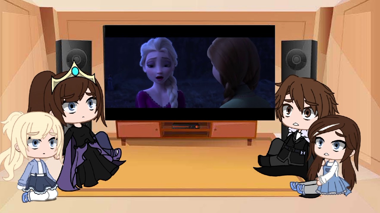 past anna, elsa and parents react to present (lazy)