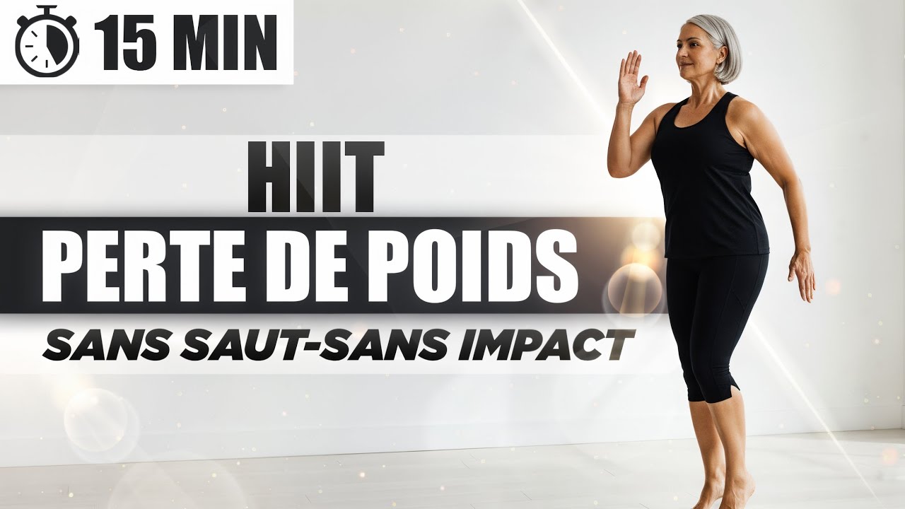 HIIT SANS IMPACT – 15 MIN BRÛLE GRAISSE – SPÉCIALE PERTE DE POIDS