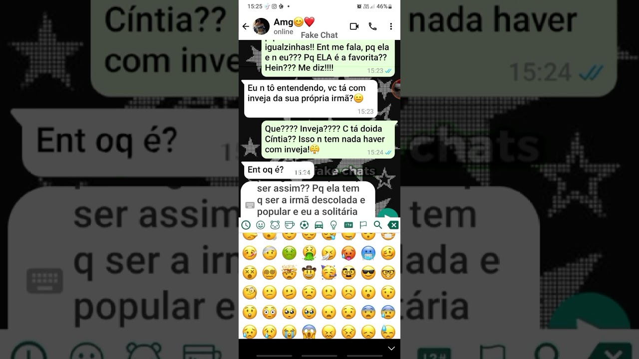Fake chat (Minha irmã é a favorita de todos! 😡 então eu tive que acabar com isso...) pt 1 completa🫶