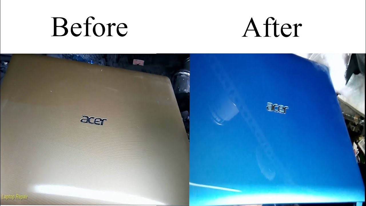DIY - Restoration - how to spray a laptop lid when is't scratched or just another color