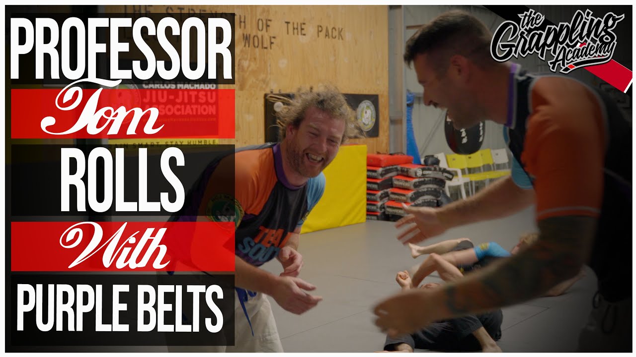 Professor Tom Rolling With Purple Belt Students From Stand Up - Takedown Summit