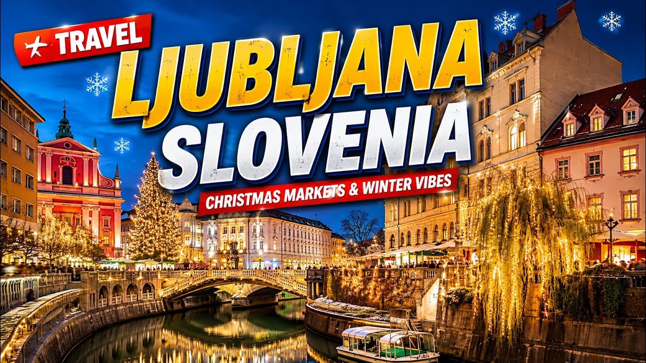 Ljubljana at Christmas & New Year 🎄 Winter Walking Tour in Slovenia