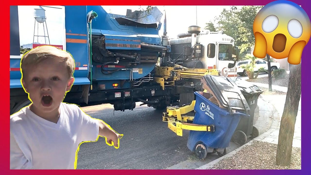 Brother and Sister Follow The Garbage Truck | Video For Kids