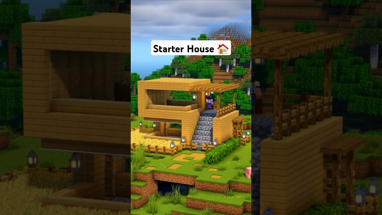 Minecraft Survival Starter House Tutorial 🏠 #minecraft