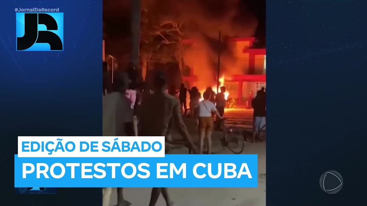 Manifestantes se revoltam com apagões e atacam sede do Partido Comunista em Cuba