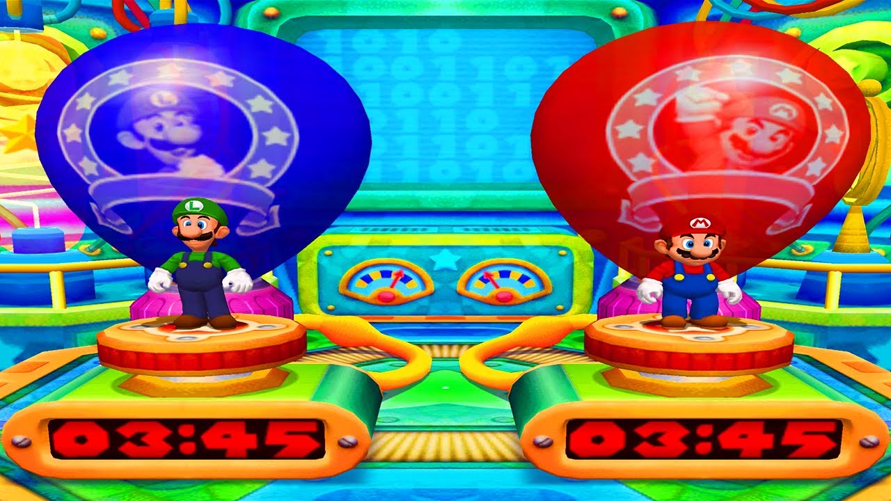 Mario Party 5 Minigames - Mario vs Luigi vs Yoshi vs Toad