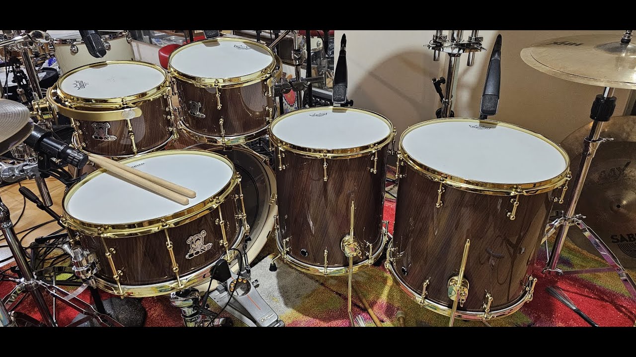 BONE DRUMS GENTLEMAN DRUM KIT STUDIO PRESENTATION AND TUNING VARIATIONS