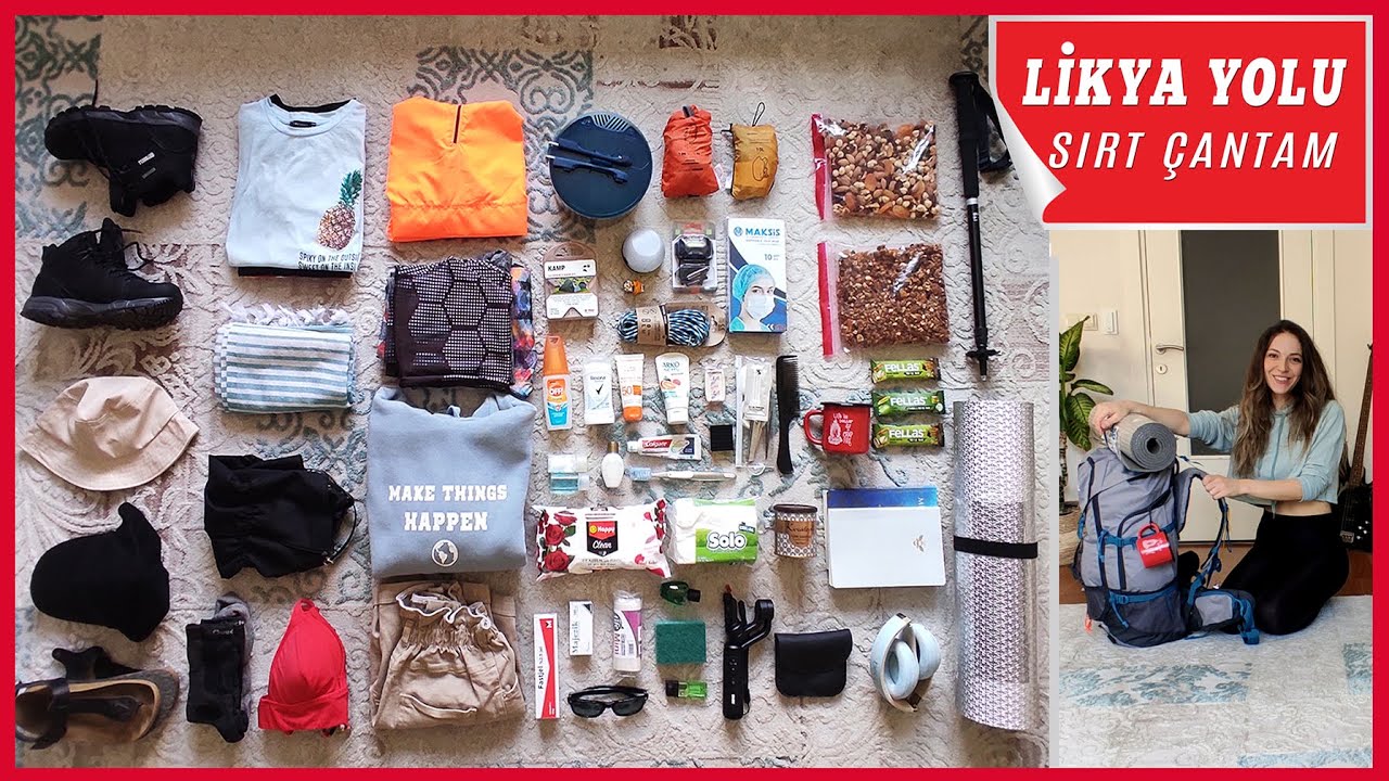LİKYA YOLU SIRT ÇANTAMDA NELER VAR? 50 LT - 10 KG 😳 #Likya'da Tek Başına