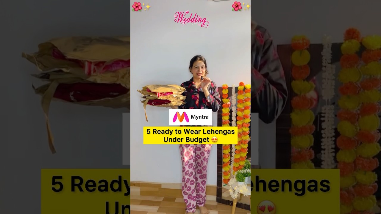 Myntra 5 Ready to wear Lehengas😍🥰 #shorts #myntra #lehenga #readytowearlehenga #youtubeshorts