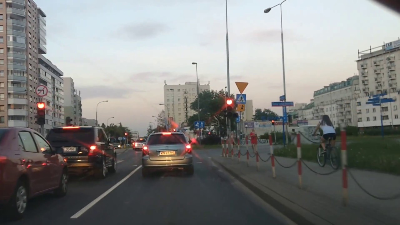 Driving in Warsaw - from Ursynów toward Piaseczno