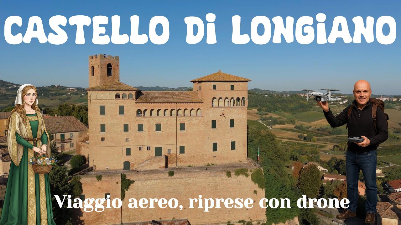 Viaggio aereo sul Castello di Longiano (FC) – ripreso con drone.