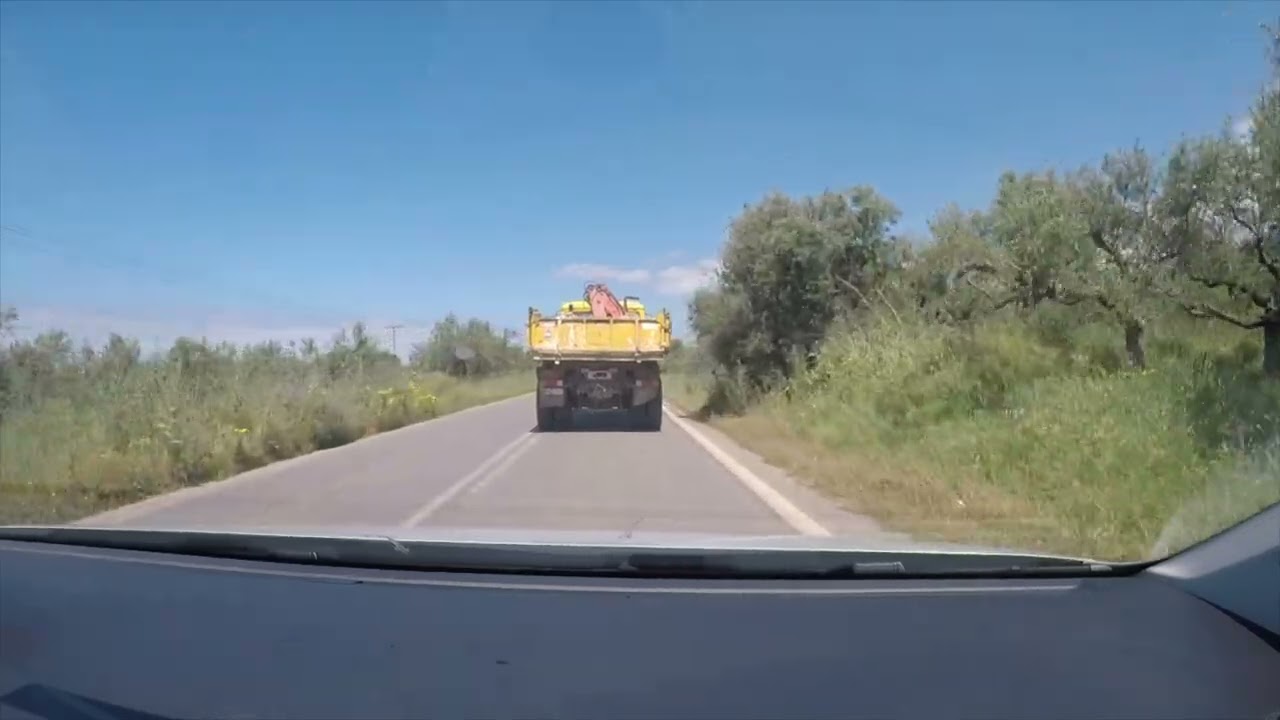 Car drive from Agios Nikolaos to Stoupa, Greece