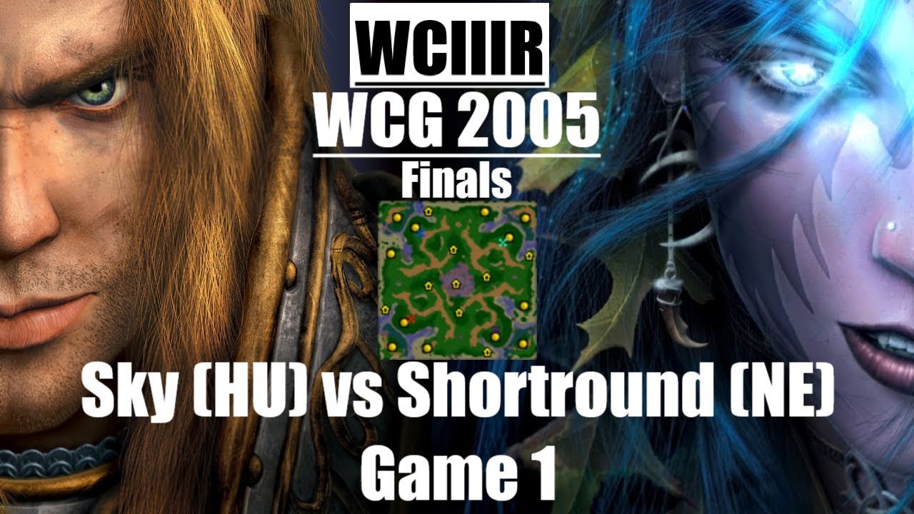 Warcraft 3 - WCG 2005 (Finals) Sky (HU) vs Shortround (NE) Game 1