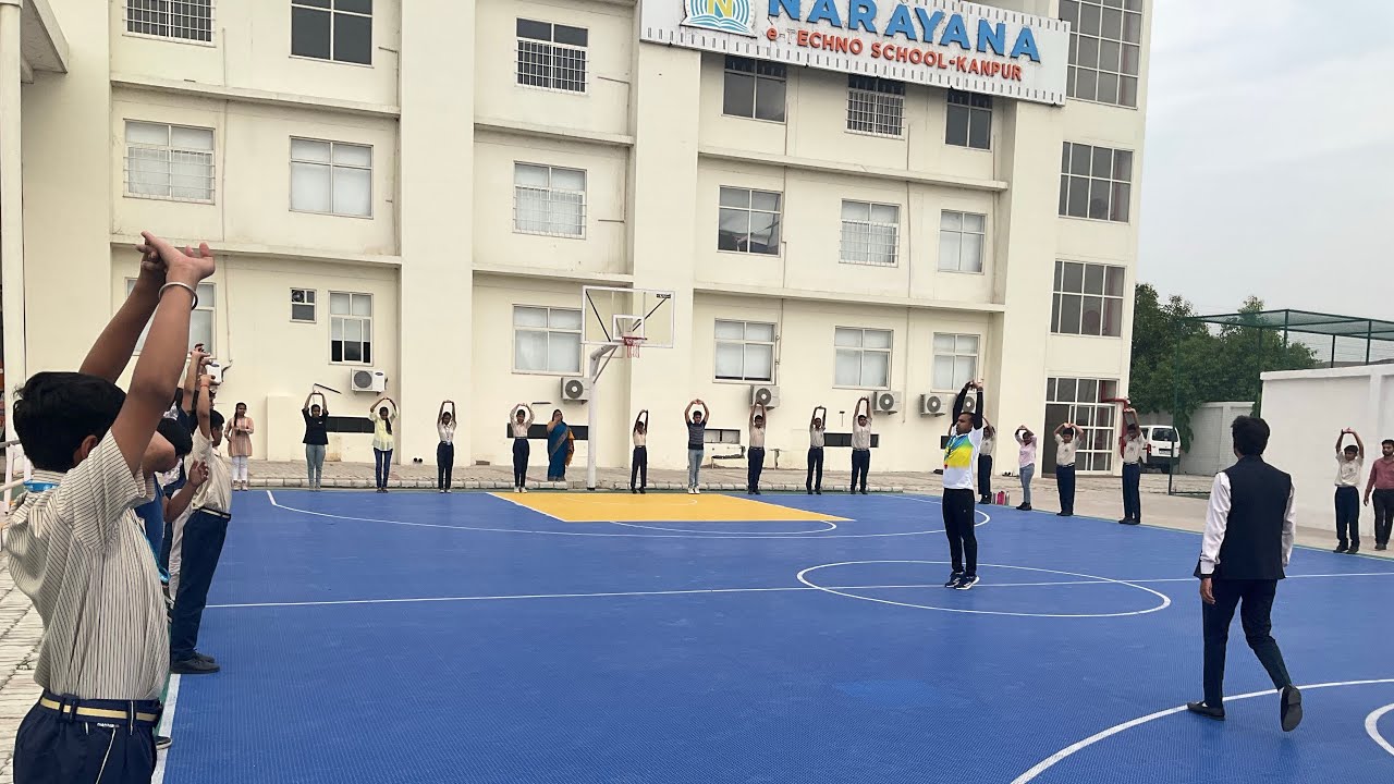 Morning Assembly ￼& General Warm-up exercise || Narayana e-Techno School Kanpur