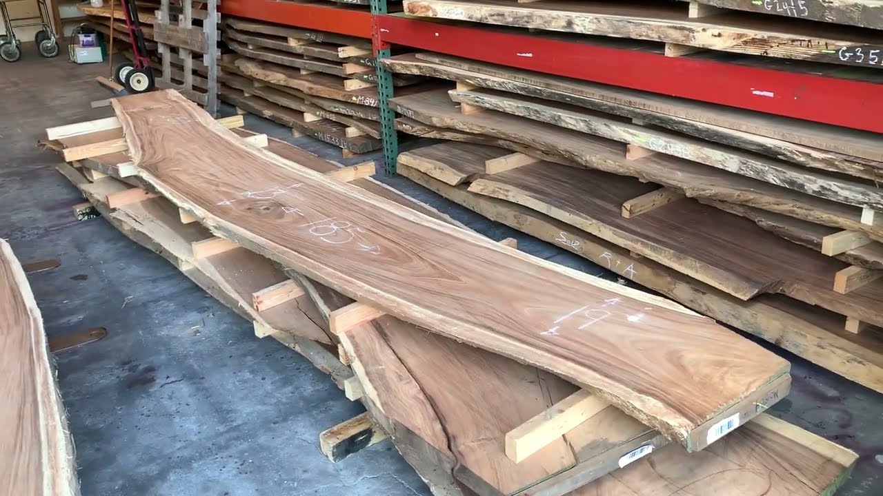 MASSIVE Monkey Pod / Saman Live Edge Wood Slab - 186 x 21 x 2.25 inches - M884
