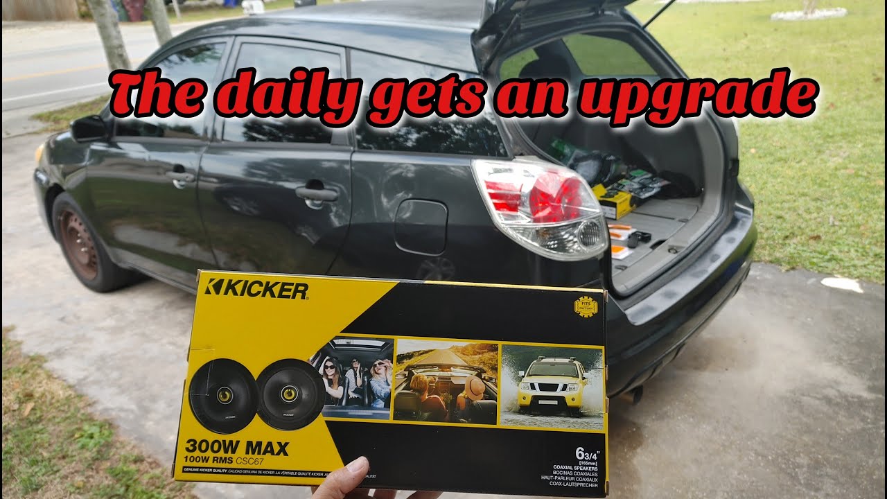 2005 Toyota matrix kicker CSC65 speaker install