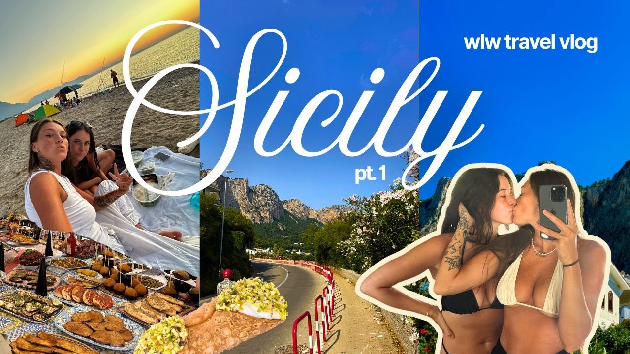 2 girls in Sicily 🇮🇹 wlw travel vlog, palermo markets, beach, shopping, where to go, exploring