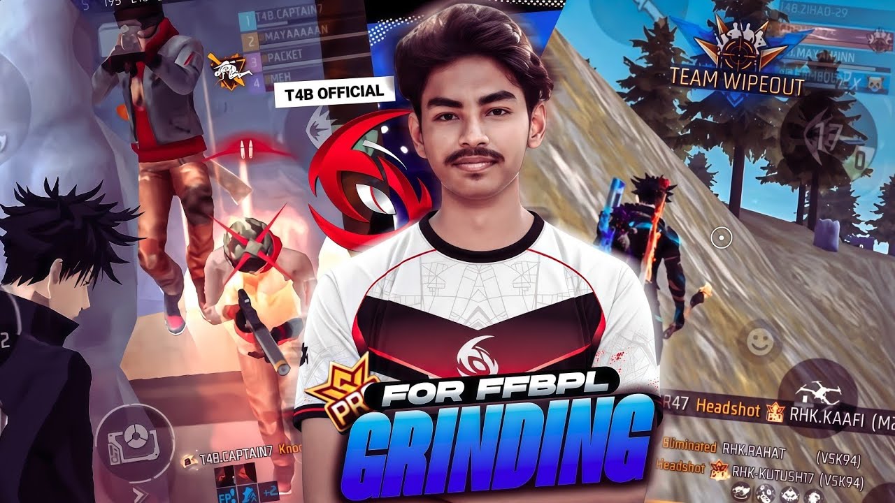 GRINDING FOR FFBPL WITH TEAM T4B OFFICIAL | FREE FIRE TOURNAMENT HIGHLIGHTS | IQOO Z9 TURBO 🔥