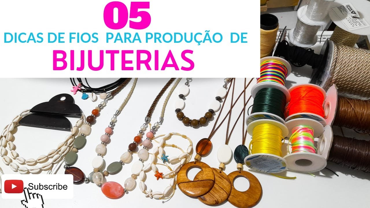 FIOS E CORDÕES PARA FAZER BIJUTERIAS -Como Escolher Fios Para Bijuterias - Como fazer bijuterias