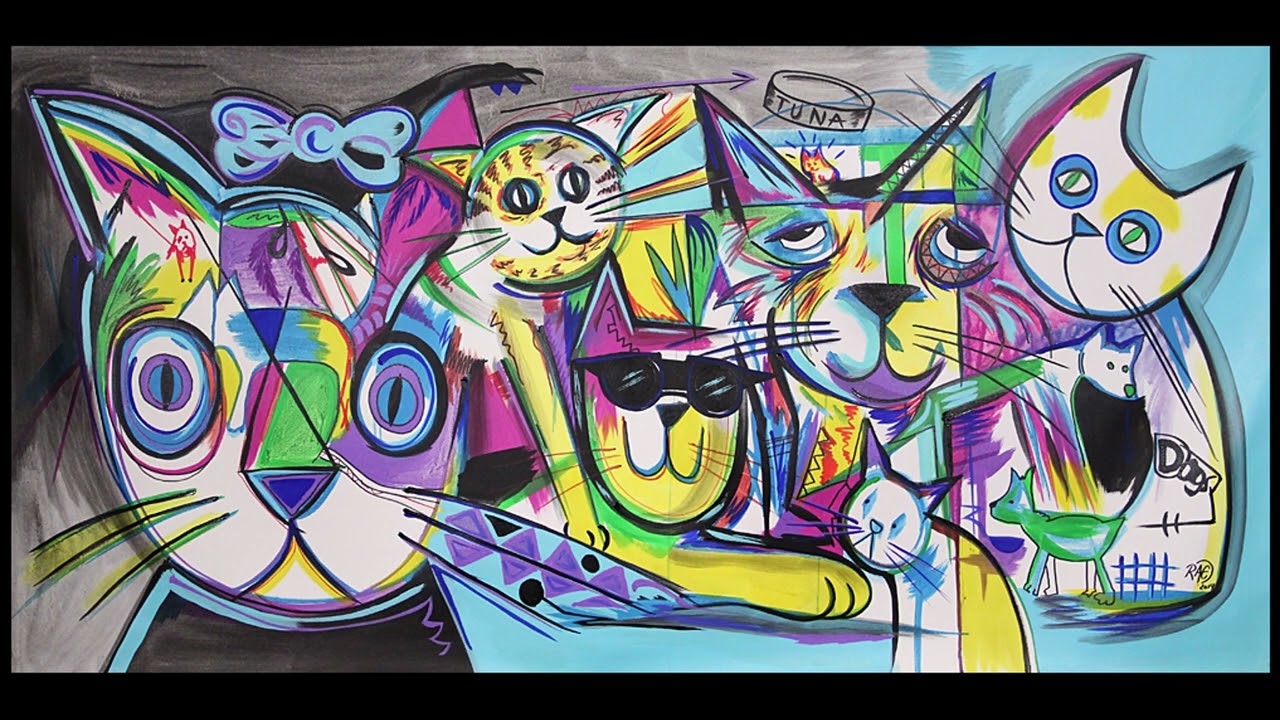 a look at the artists studio RAEART 2026 Earlier works on canvas
