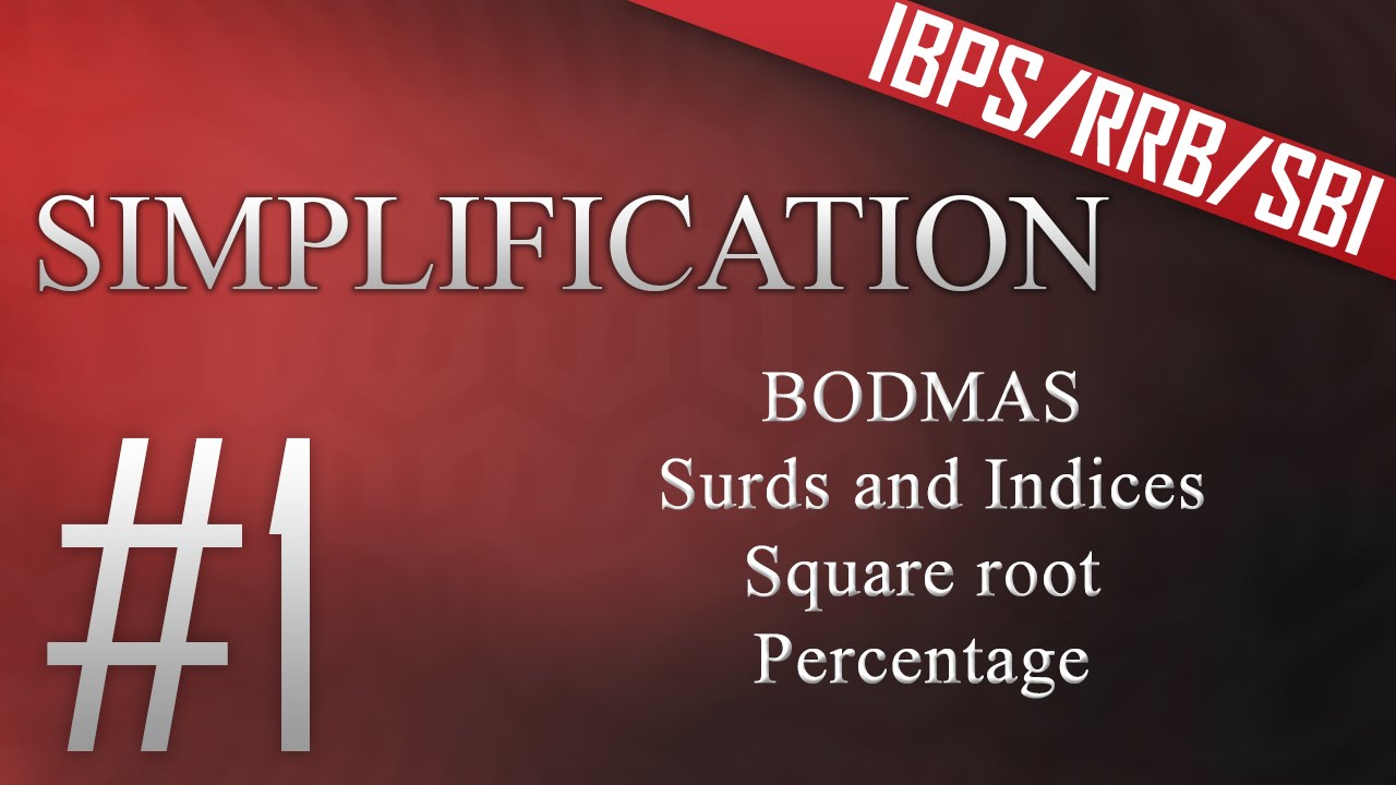 Simplification part 1 (Tamil) IBPS/RRB/Clerk 2015