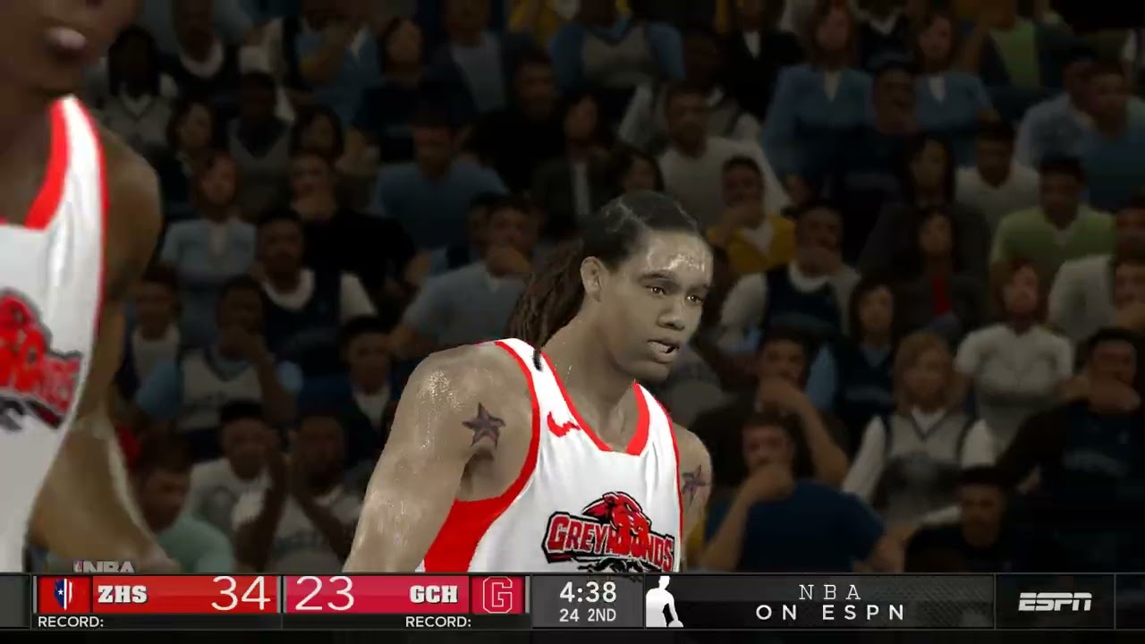 NBA2K14 women's high school Zanesville vs Gahanna Q1