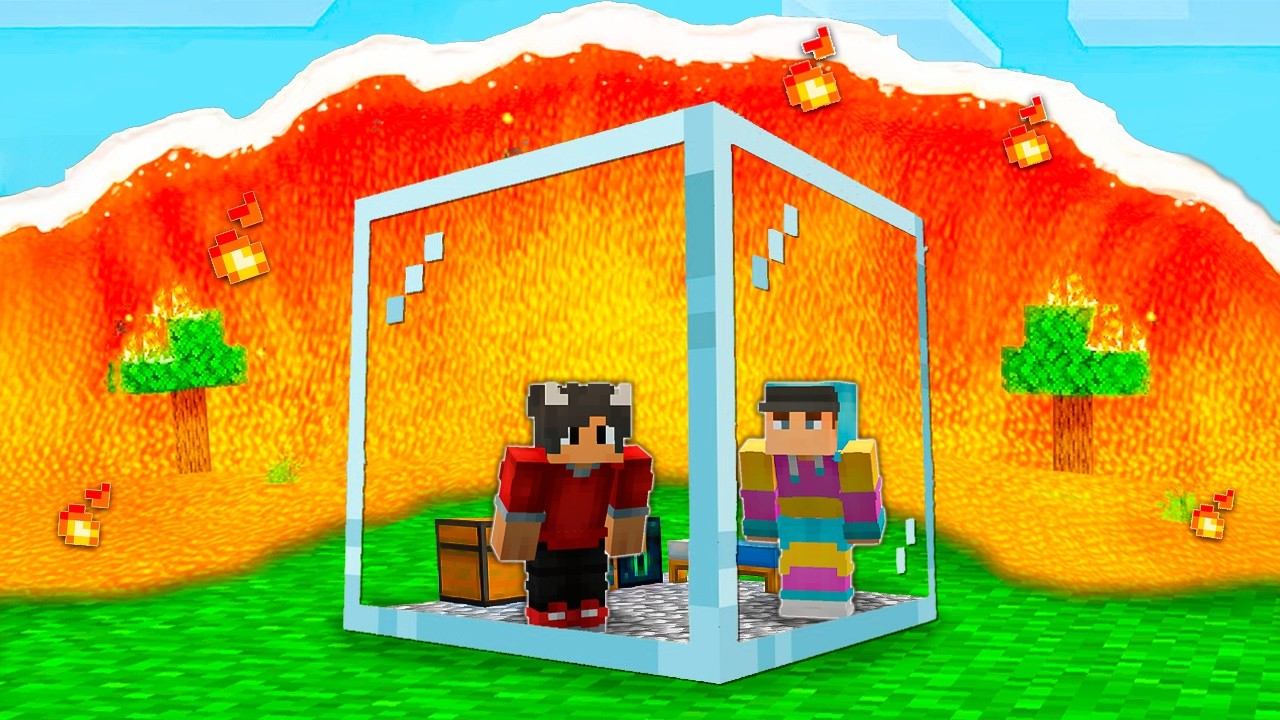 Kan MORTEN og Jeg Overleve En LAVA TSUNAMI I Minecraft?