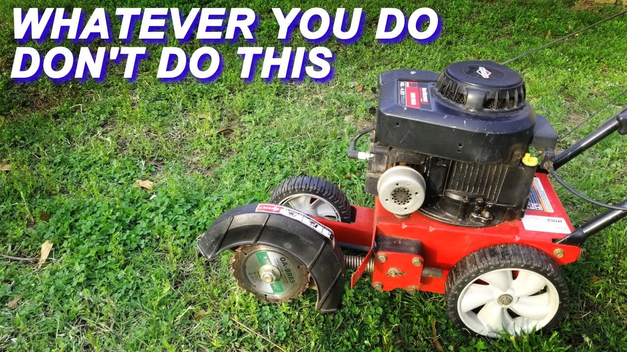 Turning A Yard Machines Edger Into A Stump Grinder